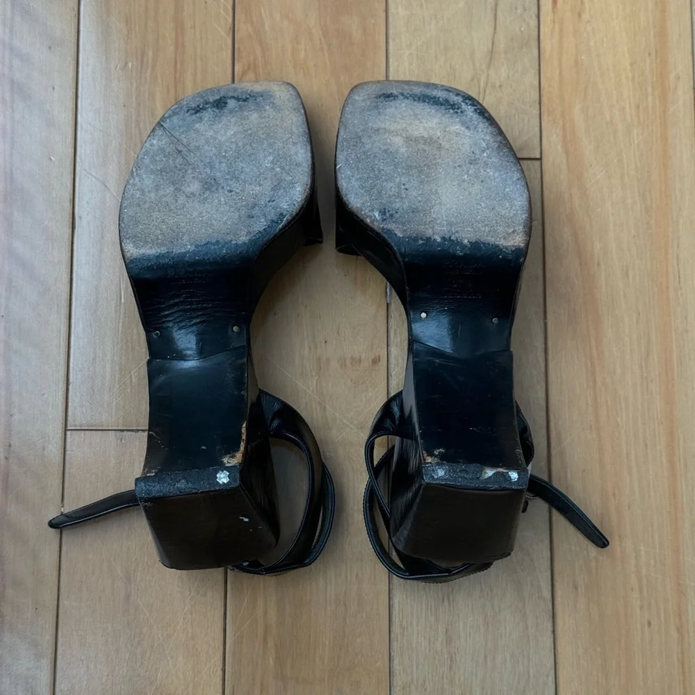 Prada Women's Glossy Black Sandals - Picture 4 of 8